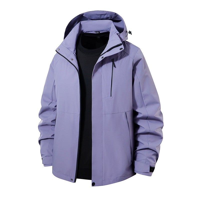 Unisex Waterproof Windproof Travel Jacket – Hooded Casual Cardigan for Outdoor Activities - Image 1